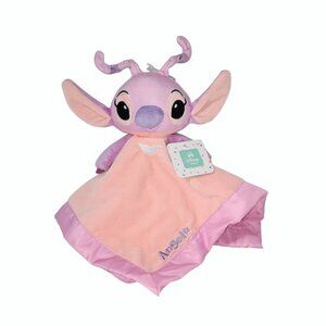 Disney Baby Lilo & Stitch Angel Pink Lovey Security Blanket 14" X 14" NEW